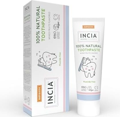 %100 Doğal Diş Macunu Bebek ve Çocuk Karışık Meyve Aromalı Florürsüz 50 ml