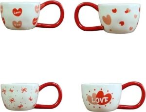 Love Kalp Seramik Kahve Kupası BM-2387