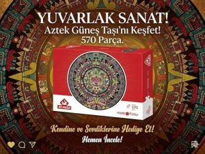 Aztek Güneş Taşı 570 Parça Round Puzzle
