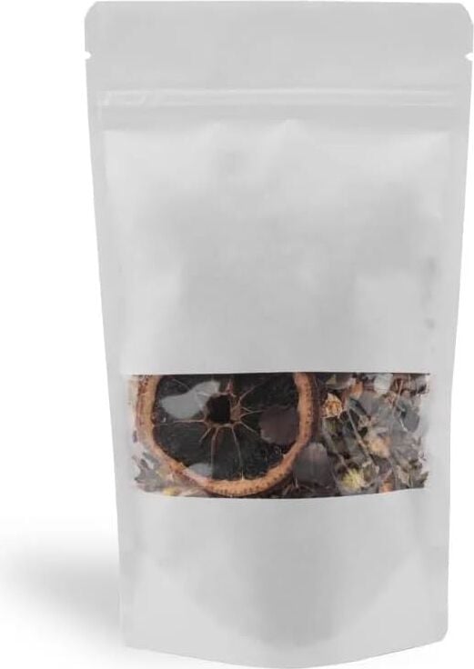 Beyaz Kraft Pencereli Doypack Dik Duran Ambalajlar – 50’li Paket, Şeffaf Pencereli, Kilitli (Ziplock) ve Kolay Açma Çentikli, Çok Amaçlı Gıda Saklama Ambalajı (13X22,5 Cm)