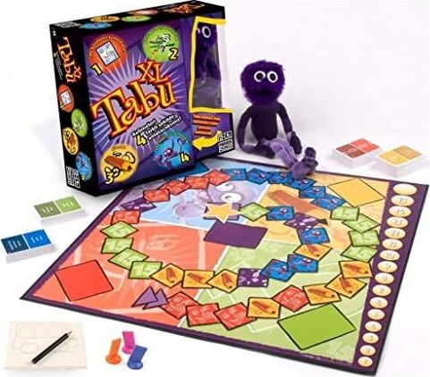 Hasbro Gaming Tabu Xl Kutu Oyunu, 4 Farklı Oyun Alternatifi, Klasik Oyunun Yanı Sıra Çizerek, Tabu Kuklasıyla Anlatarak ve En Fazla 15 Kelime Kullanarak Tabu Oynayın