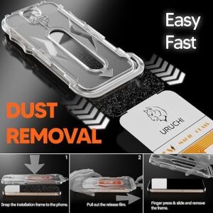 iPhone 17E / 16E / 14/13 Pro / 13 Ile Uyumlu Premıum  Hizalama Aparatlı ve Takılırken Camın Altında Kesinlikle Toz Bırakmayan Darbelere Karşı Ekstra Güçlü Ekran Koruyucu Cam