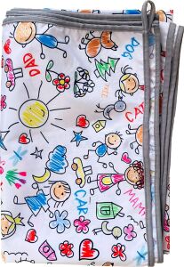 Yorni Su Geçirmez Yer/masa Örtüsü, Aktivite, Yemek ve Oyun Için, Doğa Dostu ve Çevreci, Ekoteks SERTIFIKALI,%100 Polyester, Family, 150X100CM, Dikdörtgen