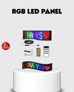 Rgb LED Panel – USB Güç Girişli, Gıf ve Yazı Gösterimli Akıllı Ekran