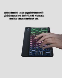 Rgb Aydınlatmalı Q Klavye Türkçe Karakter Destekli