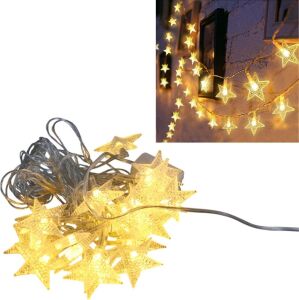 20 LED Yıldız Işık Zinciri Günışığı Beyaz Dekoratif Süs Lambası