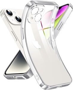 Apple iPhone 15 Kamera Korumalı Şeffaf Silikon Kılıf