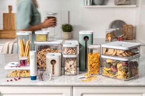 Fresh & Save Cube Vakumlu Saklama Kabı, L, 21 Santimetre, Şeffaf Akdeniz Mavisi