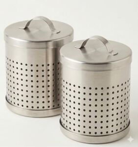 2'li Büyük Boy Metal Çay Süzgeci Seti (7 x 6.5 Cm) - Paslanmaz Çelik Demlik ve Kupa Filtresi (2 Adet)