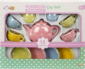 1501 Oyuncak Porselen Çay Seti 13 Parça - Stokta Olan Model Gönderilir