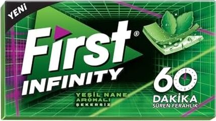 First Infinity 60 Dk Yeşil Nane Aromalı Şekersiz Sakız 27 gr