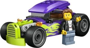 City Hot Rod 60485 – 5 Yaş ve Üzeri Erkek ve Kız Çocuklar Için Sürücü Minifigürü ve Ayrıntılı Yarış Arabası Özellikleri Içeren Yaratıcı Oyuncak Araba Yapım Seti, Hediye Fikri (81 Parça)
