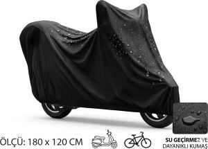 Su ve Toz Geçirmez Motosiklet ve Scooter Koruma Brandası 180X120 cm