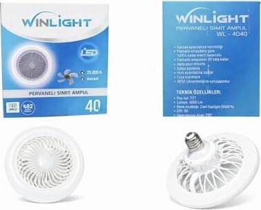 Aksu Wınlıght WL-4040 Pervaneli Simit Ampül E-27 40W 4000LM 80X240MM