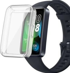 Galaxy Fit3 ile Uyumlu Silikon Kasa Ekran Koruyucu 360 Tam Kapatan Çerceve Pc Kasa Koruma Silikon Çerçeve (Şeffaf)