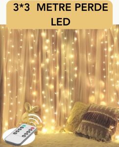 3x3 Metre Perde LED Işık – Parti ve Bahçe Dekorasyonu