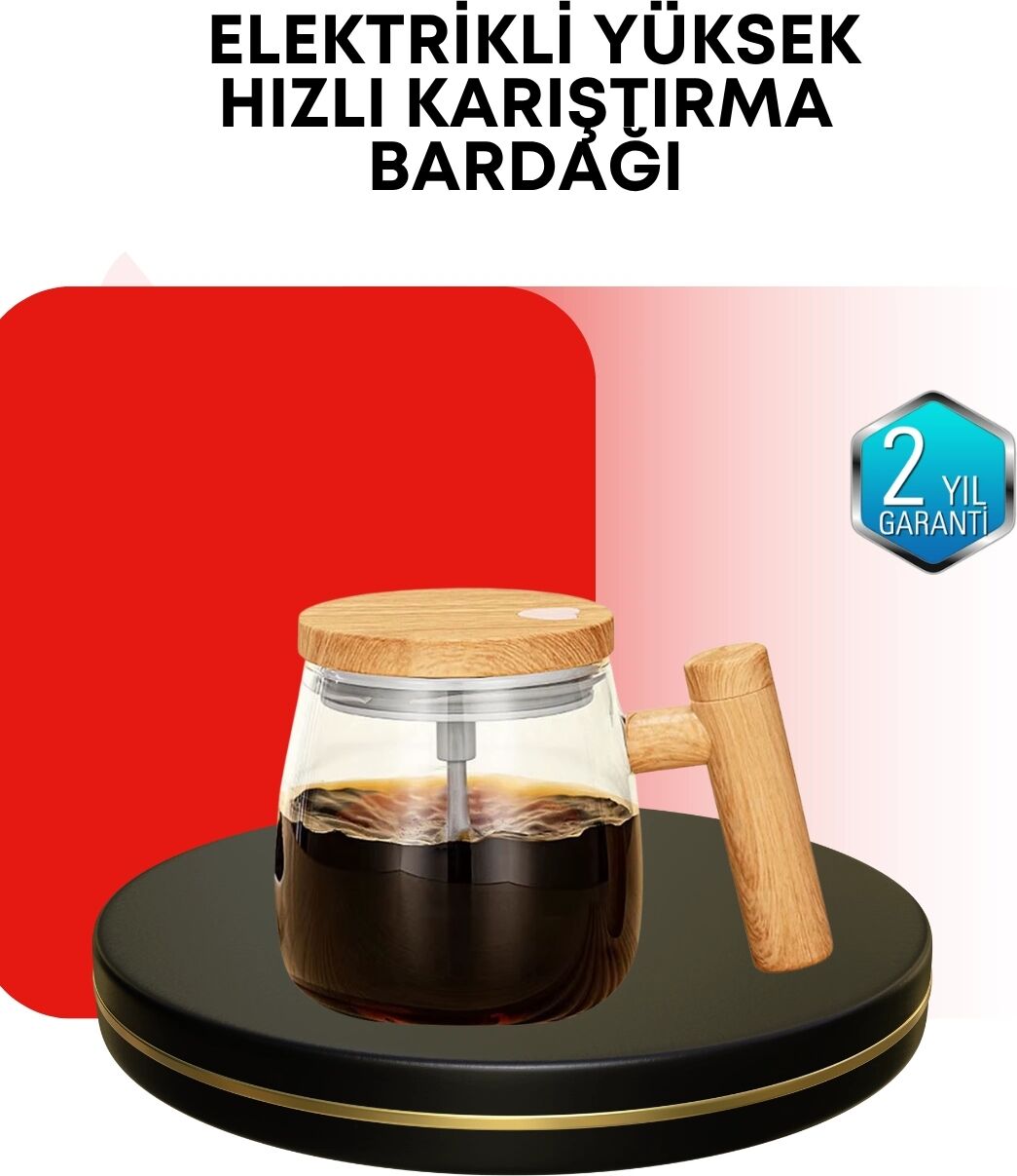 Ip6 Su Geçirmez Şarjlı Kupa – 3D Karıştırma, Sabit Sıcaklık, 400 ml