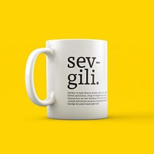 Sevgili Kelime Anlamlı Hediyelik Kupa Bardak