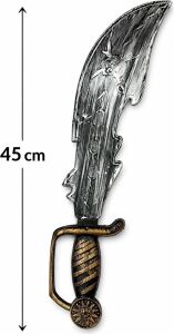 Eskitme Detaylı Plastik Korsan Kılıcı 45 cm