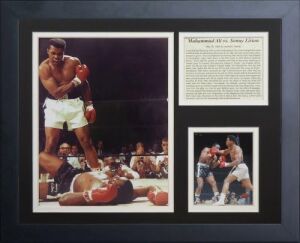 Efsaneler Kalıp Hiç Muhammad Ali V.b. Liston Çerçeveli Fotoğraf Collage, 11 x 35,6 cm