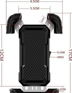 HT-171 Bisiklet Telefon Tutucu Gidon Tipi Motosiklet Telefon Tutucu 360 Dönebilir Darbe Emici Tutacak