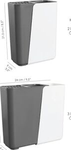 Çok Fonksiyonlu Mutfak Düzenleyici, 2-3 Bölmeli Ayarlanabilir Genişlik, Çatal Kaşık Bıçak Tutucu, 17-24 cm Genişlik (Siyah)