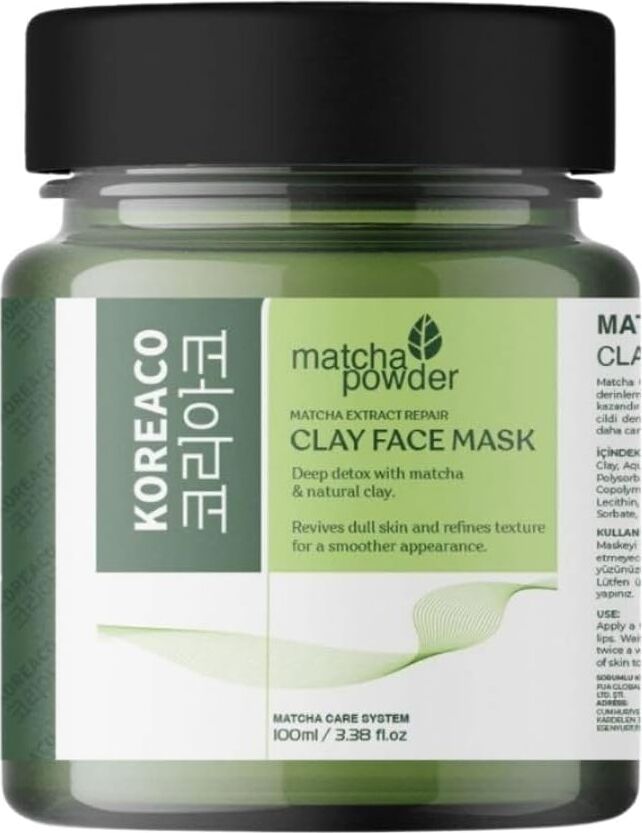 Matcha Mucize Yüz Kil Maskesi | Pürüzsüzleştirici Arındırıcı Canlandırıcı 150 ml / 5.07 Fl.oz