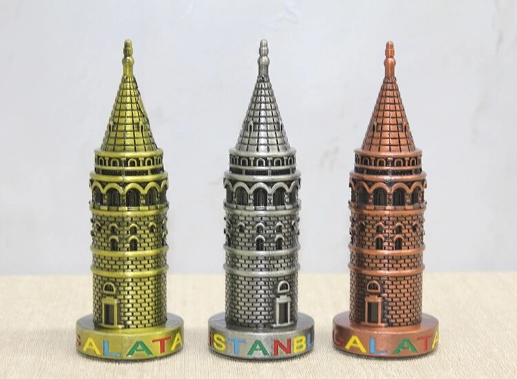 13 cm Metal Galata Kulesi