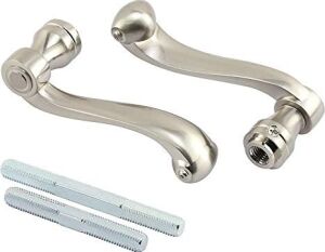 Defender Security E 2663 Fransız Kolonyal Kapı Kolları, Ağır Döküm Tasarımı, Saten Nikel Kaplama, 1/4'' Tahrik Sistemi Kullanır, (1 Set)