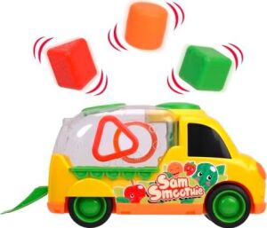 Dickie, 204115007, Abc Sam Smoothie, Serbest Tekerlek, Şekil Bulmaca, Mekanik Düğmeli Fonksiyon, Arka Kapı Açılabilir, 30 cm