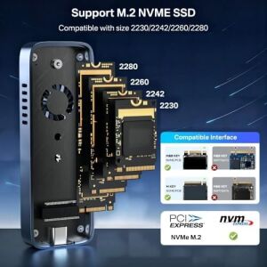 Acasis EC6608 Air - 8tb Nvme SSD Destekli, M&b/m Key, 10GBPS USB 3.1 Type-C, Dahili Fanlı, Alüminyum Disk Kutusu (EC6608-AIR)