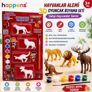 Aslan Kaplan 3D Oyuncak Boyama Seti Eğitici Boya Seti Oyuncak Yıkanabilir Set-2