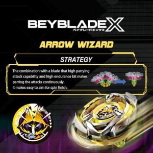 Beyblade x Arrow  4-80B Stamina Tipi Başlangıç Seti, Fırlatıcı Dahil, Sarı