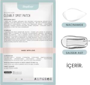 Stopever Clearly Spot Patch, Sivilce Karşıtı Şeffaf Plaster | Şeffaf, Ultra Ince, Hidrokolloid + Niacinamide + Salicylic Asit Içerikli Akne Karşıtı Yüz Bandı | 24 Adet