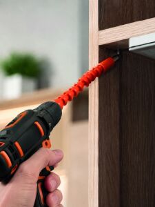 12 Parça Esnek Bits Uç Seti 300 mm Esnek Şaftlı Tornavida Uç Seti