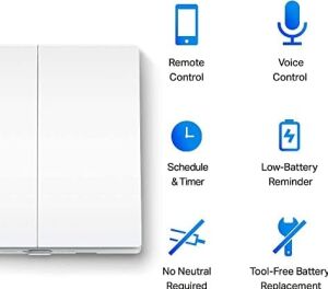 S220, Akıllı Işık Anahtarı, Uzaktan Kumanda, Aletsiz Pil Değiştirme, Nötr Gerekmez, Tüm Ampullerle Uyumlu, Alexa ve Google Home ile Çalışır, Tapo Hub Gereklidir Ayrıca Satılır