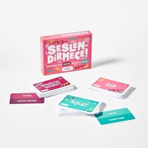 Seslendirmece – Sesle Anlatım Parti Kutu Oyunu | Anlamsız Seslerle Anlat, Tahmin Et, Puan Kazan | 3+ Oyuncu 7+ Yaş | Kahkaha Garantili Anlar