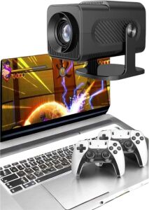 Çift Kollu Game Box Projeksiyon Cihazı Kumandalı Android Tv Dahili Hoparlör
