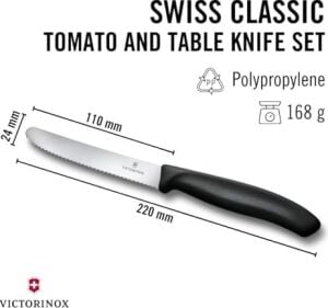 6.7833.6 Swissclassic Blisterli Siyah 6lı Domates Bıçağı