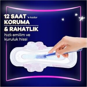 Platinum Hijyenik Ped Gece Ekstra Plus (Boy 5) Süper Ekonomik Paket 14 Adet Ped