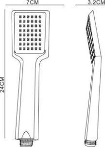 Tema Arya 1 Fonksiyonlu Askılı Duş Seti Kireç Kırıcı Özellikli Sade Şık Tasarım 150-190CM Ince Çift Kenetli Örgülü Duş Spirali