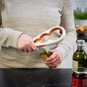 Kavanoz Açacağı, Beyaz-Turuncu, 21 Cm, 3-7 cm Kapak Çapı Için