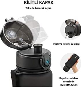 500 ml Tritan Su Matarası 13 Farklı Renk Softtouch