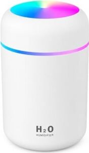 Neo Şarjlı Hava Nemlendirici 300ML Rgb Işıklı Type-C Buhar Makinesi Sessiz Ortam Nemlendirici Aroma Difüzörü 1 Adet Filtre Hediye