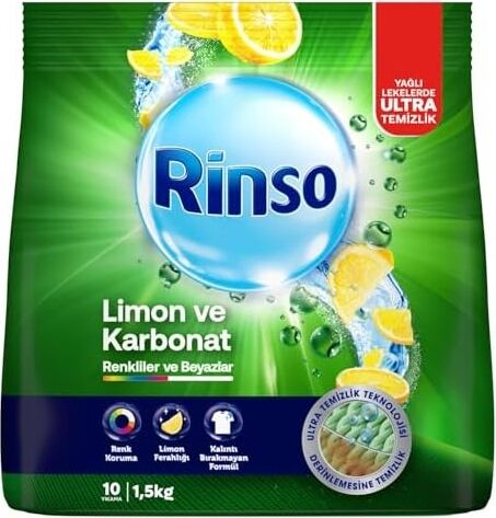 Toz Çamaşır Deterjanı Limon ve Karbonat Renkliler ve Beyazlar Için 1,5 kg