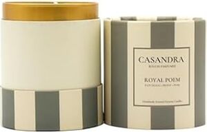 Casandra Royal Poemsoya Mum – Patchouli & Şakayık & Armut Kokulu Dekoratif Aromaterapi Mum