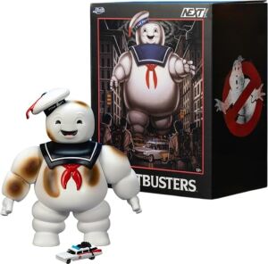 Jada Toys Nano Scene Ghostbusters Stay Puft Marshmallow Man Figür, 15 Cm, Ecto-1 Araç ile