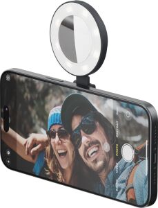 Snappocket Light – LED Selfie Halka Işık, Dört Parlaklık Ayarı ve Entegre Pil – Manyetik Tutucu Her Telefona Sabitlenebilir – Katlanabilir Tasarım