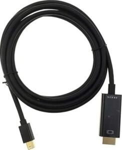 Mini Displayport To HDMI Kablo – 4K UHD 1080P Destekli, Tak Çalıştır, Ses ve Görüntü Aktarım Adaptörü, Laptop – Monitör – Tv Bağlantısı Için Dönüştürücü Kablo | 1.8 Metre | ZR167