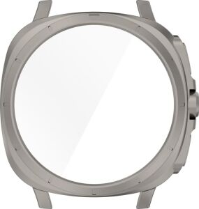 Galaxy Watch 7 40MM Için Kasa Dönüştürücü Kılıf Yeni Nesil Görünüm Veren Pc + Temperli Ekran Koruyuculu Dokunmatiği Etkilemeyen Sert Kabuklu Kasa Koruyucu (Titanyum)